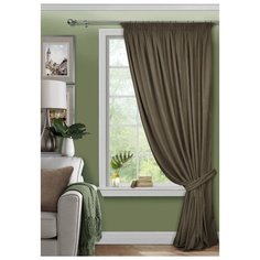 Комплект Kauffort Велюр на ленте 270 см, 1 шт кофе с молоком