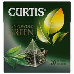 Чай зеленый Curtis Gunpowder Green в пирамидках, 67 г, 20 шт.