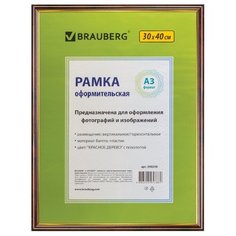 Фоторамка BRAUBERG HIT 30x40 (багет 14 мм) красное дерево