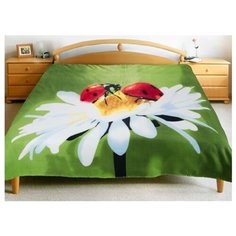 Плед Guten Morgen Божья коровка, 150 x 200 см, зеленый/белый/красный