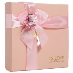 Коробка подарочная Yiwu Youda Import and Export с бантом 20 х 5 х 20 см розовый