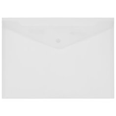 Attache Папка-конверт на кнопке A4, пластик 180 мкм прозрачный матовый