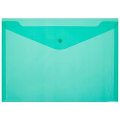 Attache Папка-конверт на кнопке A4, пластик 180 мкм зелeный