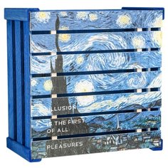 Коробка подарочная Дарите счастье Ван Гог 30 х 15 х 30 см синий