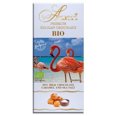 Шоколад Ameri BIO молочный с карамелью и морской солью, 100 г
