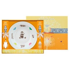 АргентА Набор детский "Мальчик" черн (3 пр. л+в+тарелка)