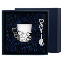 АргентА Набор чашка кофейная "Сердечко"+ ложка (2 предмета)