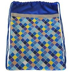 №1 School Мешок для обуви Клетка (1017935/1017934) синий