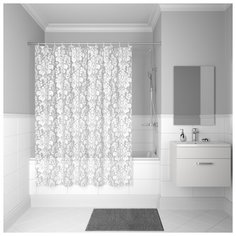 Штора для ванной IDDIS P53PV11i11 180x180 серый/белый