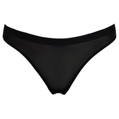 Alla Buone Трусы стринги низкой посадки без отделки, размер 4(48), черный