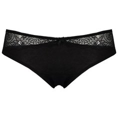 Alla Buone Трусы слипы с кружевными вставками спереди и сзади, размер 4(48), черный