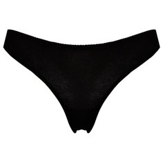 Alla Buone Трусы стринги низкой посадки с кружевом сзади, размер 3(46), черный