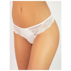 Alla Buone Трусы стринги низкой посадки с кружевом, размер 4(48), белый