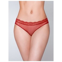 Alla Buone Трусы слипы из сетки с кружевом, размер 2(44), бордовый