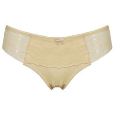 Alla Buone Трусы слипы с кружевными вставками по бокам и сзади, размер 3(46), бежевый