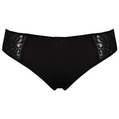 Alla Buone Трусы слипы с кружевной полосой по бокам спереди, размер 3(46), черный