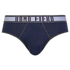 Uomo Fiero Трусы Слипы 047FS с профилированным гульфиком, классическая посадка, размер 50, синий