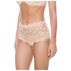 Alla Buone Трусы слипы высокой посадки с кружевом, размер 5(50), nudo