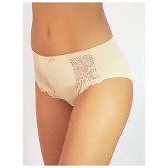 Alla Buone Трусы слипы высокой посадки с кружевными вставками, размер 8(56), nudo