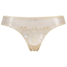Alla Buone Трусы бразилиана низкой посадки кружевные, размер 2(44), телесный