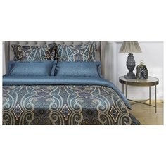 Постельное белье 2-спальное ECOTEX Новеллика Белладжио, сатин, 70 х 70 и 50 х 70 см коричневый