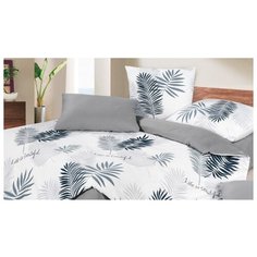 Постельное белье семейное ECOTEX Гармоника Вестерн, сатин, 50 х 70 и 70 х 70 см белый/серый