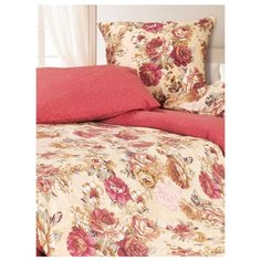 Постельное белье семейное ECOTEX Барокко, сатин, 50 х 70 и 70 х 70 см бежевый