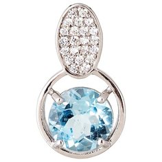 Balex Подвеска 3405937102 из серебра 925 пробы с топазом голубым природным и фианитом