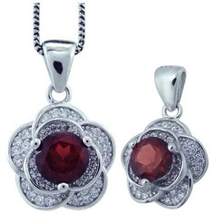 Balex Подвеска 3405937564 из серебра 925 пробы с гранатом природным и фианитом