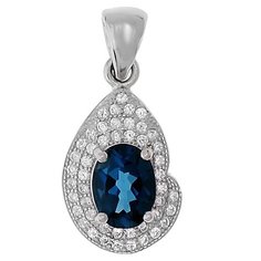 Balex Подвеска 3405936050 из серебра 925 пробы с топазом Лондон и фианитом