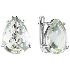 Balex Серьги 2410931821 из серебра 925 пробы с аметистом зеленым