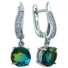 Balex Серьги 2405937481 из серебра 925 пробы с кварцем и фианитом