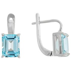 Balex Серьги 2405937222 из серебра 925 пробы с топазом голубым природным