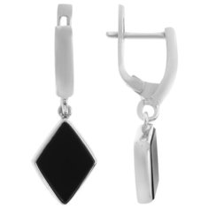 Balex Серьги 2436930167 из серебра 925 пробы с ониксом и перламутром