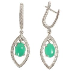 Balex Серьги 2454930028 из серебра 925 пробы с хризопразом природным