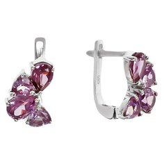 Balex Серьги 2410931347 из серебра 925 пробы с александритом синтетическим