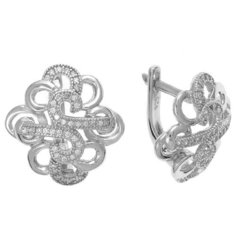 Balex Серьги 2433920168 из серебра 925 пробы с фианитом