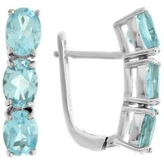 Balex Серьги 2405936203 из серебра 925 пробы с топазом голубым природным