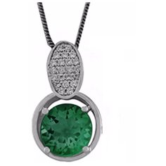 Balex Подвеска 3405937100 из серебра 925 пробы с аквамарином синтетическим и фианитом