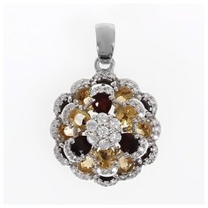 Balex Подвеска 3410931202 из серебра 925 пробы с гранатом природным, цитрином природным и фианитом