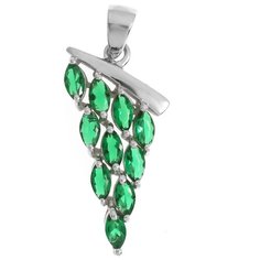 Balex Подвеска 3405937208 из серебра 925 пробы с изумрудом синтетическим