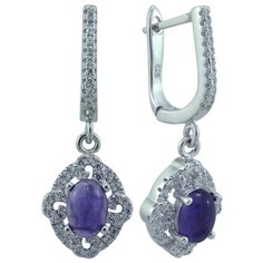 Balex Серьги 2405937667 из серебра 925 пробы с аметистом природным и фианитом