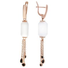 Balex Серьги 2432930115 из серебра 925 пробы с агатом синтетическим и фианитом