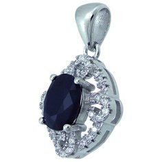 Balex Подвеска 3405937493 из серебра 925 пробы с сапфиром корундом природным и фианитом