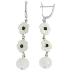 Balex Серьги 2432830137 из серебра 925 пробы с жемчугом культивированным, перламутром и фианитом