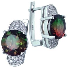 Balex Серьги 2405937499 из серебра 925 пробы с кварцем Радужным и фианитом