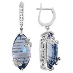 Balex Серьги 2416930133 из серебра 925 пробы с мистик кварцем природным и фианитом