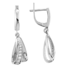 Balex Серьги 2441910055 из серебра 925 пробы с фианитом