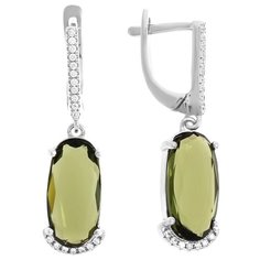 Balex Серьги 2422910292 из серебра 925 пробы с турмалином синтетическим и фианитом