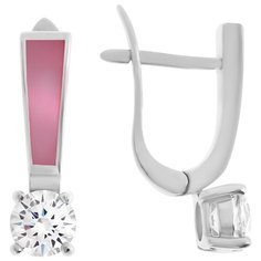 Balex Серьги 2424920278 из серебра 925 пробы с фианитом и перламутром